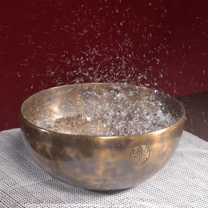 Handmade Full Moon Tibetan Singing Bowl – Deep Sound Healing Copper Bowl for Meditation & Yoga - Image 3