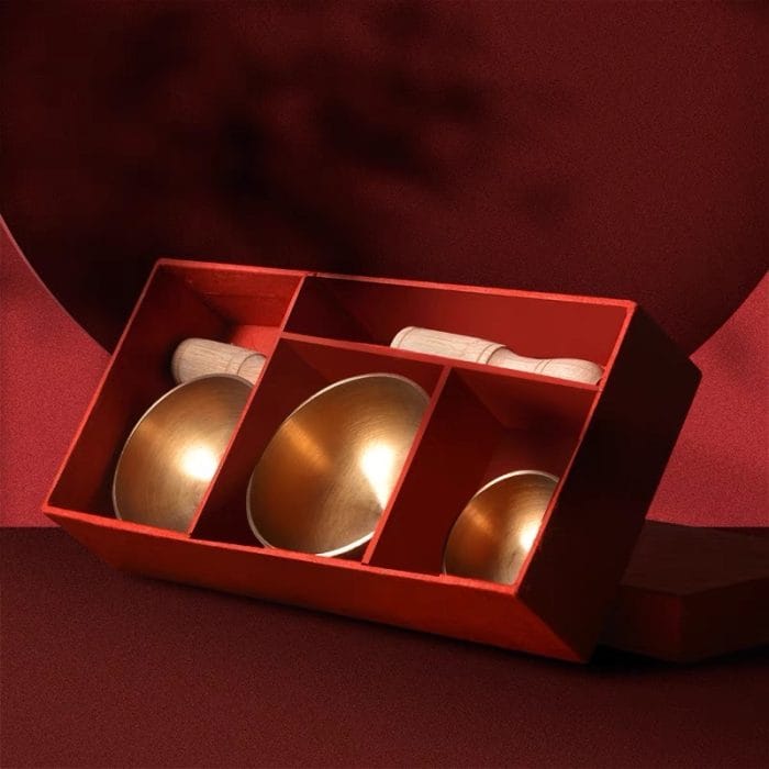 Tibetan Singing Bowl Gift Set – 3-Piece Sound Healing Kit - Image 3