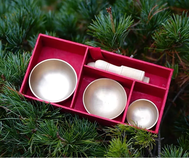Tibetan Singing Bowl Gift Set – 3-Piece Sound Healing Kit - Image 4