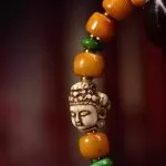 Tibetan Yak Bone Barrel Bead Wrist Mala – Guanyin Head Bead for Compassion & Protection - Image 2