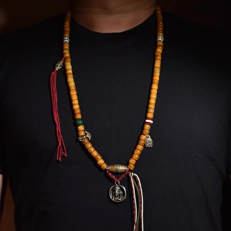 Zaki Lhamo Blessed Tibetan Yak Bone Mala Beads – 108 Handcrafted Beads of Himalayan Protection - Image 3